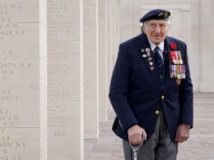 Mervyn Kersh during a visit to the British Normandy Memorial in Ver-Sur-Mer, France (Gareth Fuller/PA)
