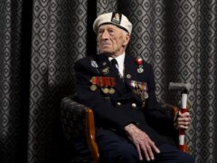 D-Day veteran Alec Penstone, 98, from the Isle of Wight, who served with the Royal Navy on board HMS Campania (Jordan Pettitt/PA)