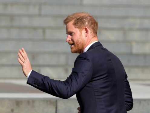 The Duke of Sussex is in Nigeria with wife Meghan (Kirsty Wigglesworth/PA)