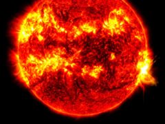 This image provided by NASA’s Solar Dynamics Observatory shows a solar flare (NASA/SDO via AP)