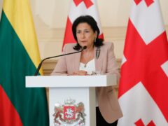 Georgian President Salome Zurabishvili has criticised the Bill (Georgian Presidential Press Service via AP)