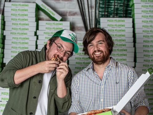 James (left) and Thom Elliot, co founders of Pizza Pilgrims (Daniel Hambury/@stellapicsltd/PA)