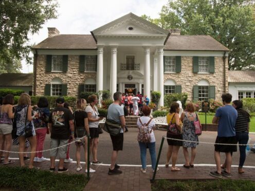 The granddaughter of Elvis Presley is fighting plans to publicly auction his Graceland estate in Memphis (AP Photo/Brandon Dill, File)
