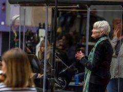 American folksinger Peggy Seeger rehearsing with the BBC Philharmonic Orchestra for a recording of Dirty Old Town – which was written by her late husband Ewan MacColl (BBC/Chris Payne/PA)