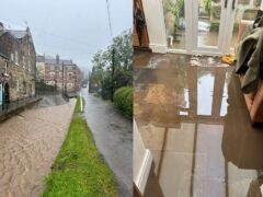 Flooding in Loftus on Wednesday (Paul Jones-King/PA)