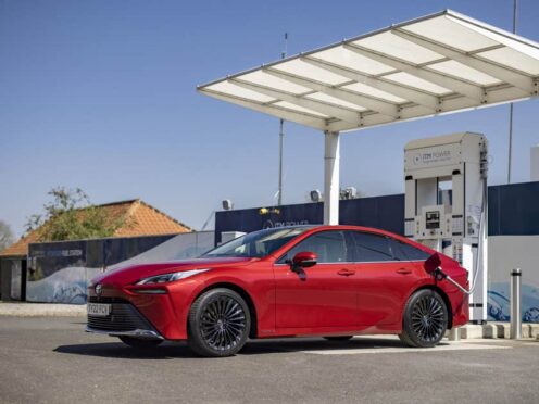 The Mirai is one of two cars on sale in the UK that offers Hydrogen power. (Credit: Toyota Media UK)