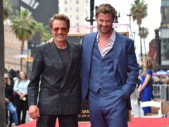 Robert Downey Jr and Chris Hemsworth attend the ceremony (Jordan Strauss/Invision/AP)