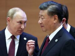 Russian President Vladimir Putin, left, and Chinese President Xi Jinping (Sergei Bobylev, Sputnik, Kremlin Pool Photo via AP, File)