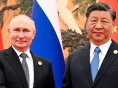 Chinese President Xi Jinping and Russian President Vladimir Putin (Sergei Guneyev, Sputnik, Kremlin Pool Photo via AP, File)