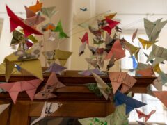 Pupils at Parkside Community College in Cambridge were inspired to create the art installation, called The Butterfly Effect, after learning that butterflies act as an early warning sign to changes in the environment (Cambridge University/ PA)