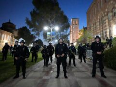 Police on the UCLA campus (AP)