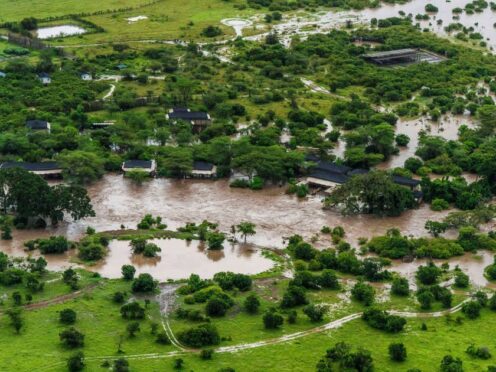 Tourists were evacuated by air from Kenya’s Maasai Mara national reserve on Wednesday after more than a dozen hotels, lodges and camps were flooded as heavy rain continued to batter the country(Bobby Neptune/AP)