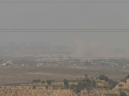 A screenshot taken from AP video showing a general view of northern Gaza as seen from southern Israel, before it was seized by Israeli officials (AP)