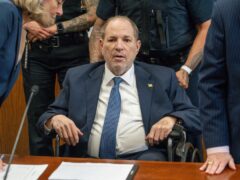 Harvey Weinstein appears at Manhattan criminal court for a preliminary hearing on Wednesday (Steven Hirsch/New York Post via AP)