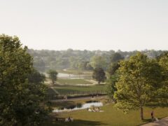 A CGI image of the new public parkland proposed by the All England Club (Allies & Morrison/AELTC)