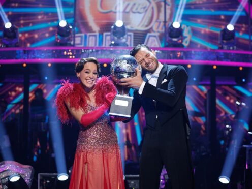 Ellie Leach and Vito Coppola, 2023 winners of Strictly Come Dancing. (BBC/Guy Levy)