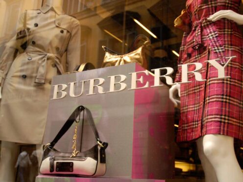 Burberry profits fell 40% last year amid inflation and increases in the cost of living (PA)
