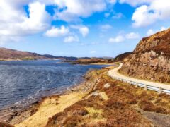 The crash happened on the A837 near Loch Assynt (Alamy/PA)