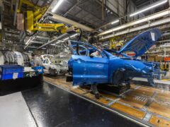 The UK manufacturing sector went back into negative territory last month (Nissan/PA)