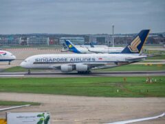A British airline passenger has died and many other people were injured when a Singapore Airlines flight from Heathrow Airport hit severe turbulence (Alamy/PA)