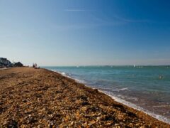 Nearly 5,000 hours of sewage was released near Cowes Beach on the Isle of Wight last year (Alamy/PA)
