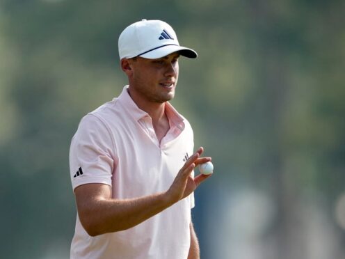 Debutant Ludvig Aberg holds a one-shot lead at the halfway stage of the 124th US Open (Matt York/AP)