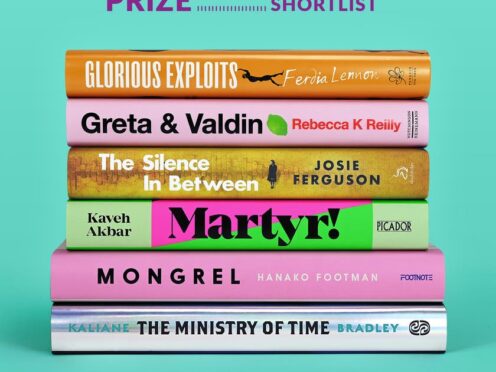 The six books shortlisted for the Waterstones Debut Fiction Prize 2024 have been revealed (Waterstones/PA)