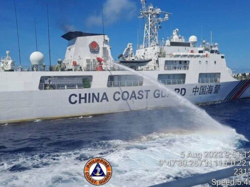 The South China Sea is considered a flashpoint waterway (Philippine Coast Guard via AP)