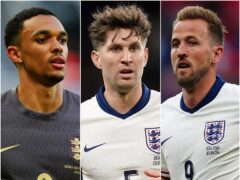 Trent Alexander-Arnold, John Stones and Harry Kane all turning out for England (PA)