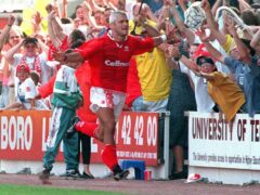 Fabrizio Ravanelli scored a hat-trick on his Middlesbrough debut against Liverpool (Dave Kendall/PA)