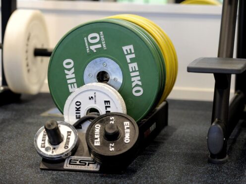A general view of weights in a gym, as a new study shows lifting weights in retirement can improve strength in old age (PA)