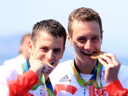 Jonny Brownlee, left, has been left out of Britain’s Olympics squad (Mike Egerton/PA)