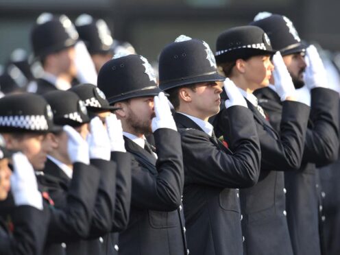 Rishi Sunak spoke about police numbers in Wednesday’s broadcast (Nick Ansell/PA)