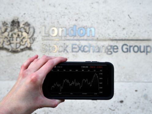 The FTSE 100 gained on Wednesday (Kirsty O’Conner/PA)