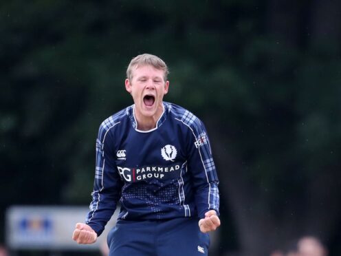 Michael Leask in action for Scotland against Pakistan (Jane Barlow/PA).