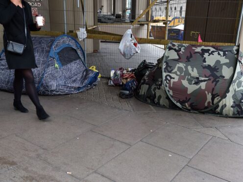Rough sleeping in London has hit a record high (Nick Ansell/PA)