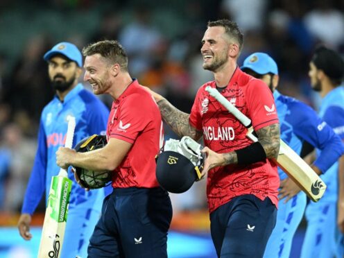 England’s Jos Buttler (left) and Alex Hales produced a brilliant opening stand against India at the Adelaide Oval (PA Archive)