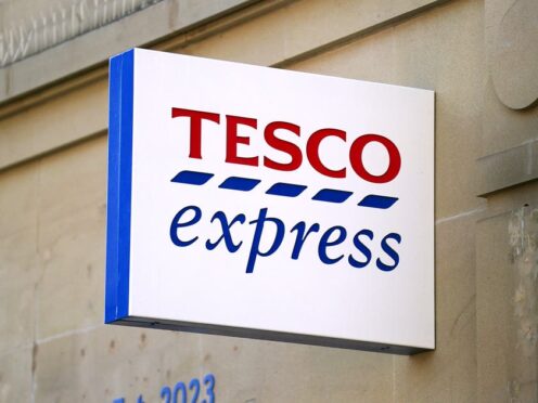 Tesco, the UK’s largest grocery firm, will update investors with a first quarter trading statement on Friday (PA)