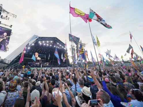 Crowds at Glastonbury could see some showers this weekend (Yui Mok/PA)