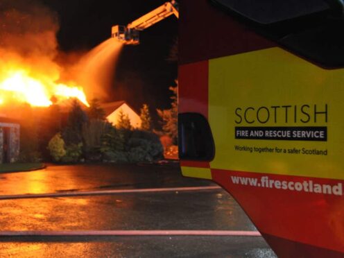Firefighters are tackling a blaze (SFRS/SA)