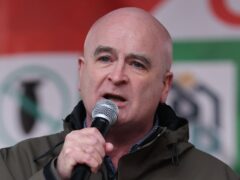 RMT general secretary Mick Lynch said a Labour government increased the union’s prospects of successfully fighting to improve members’ interests (Belinda Jiao/PA)