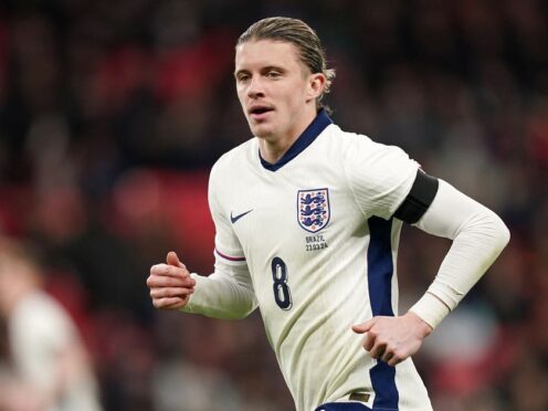 England’s Conor Gallagher during the international friendly against Brazil (Mike Egerton/PA)