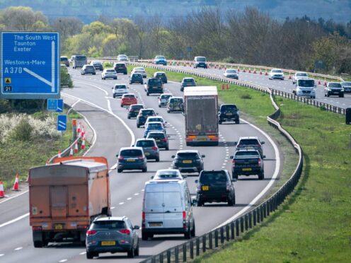 Motorway traffic on the M5 motorway near Weston-super-Mare, Somerset, as people travel on Easter Monday following the long holiday weekend. Picture date: Monday April 1, 2024.