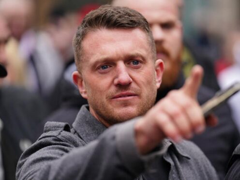 Tommy Robinson said he had been ordered to hand in his passport and told not to leave Canada after being arrested on suspicion of immigration offences (Jordan Pettitt/PA)