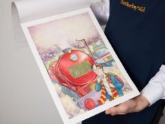 An original watercolour for Harry Potter And The Philosopher’s Stone (Sotheby’s/PA)