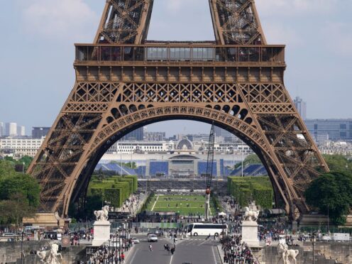 A general view of construction work near the Eiffel Tower (Adam Davy/PA)