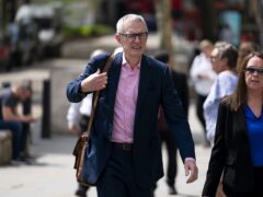 Jeremy Vine arrives at the Royal Courts of Justice in London in May for the first hearing in the libel claim brought by himself against Joey Barton (Jeremy Vine/PA)