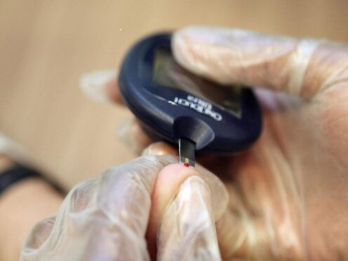 Diabetes UK estimates that more than 4.4 million people in the UK are living with diabetes (Hugo Philpott/PA)