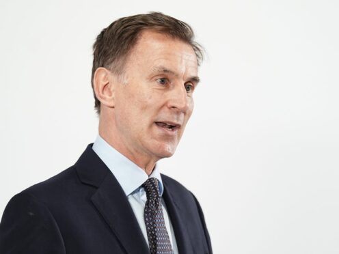 Chancellor Jeremy Hunt admitted there is ‘frustration’ with the Tory record (Aaron Chown/PA)