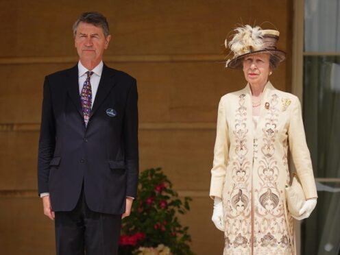 The Princess Royal was visited by her husband Vice Admiral Sir Tim Laurence (Victoria Jones/PA)
